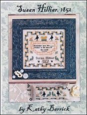 Susan Hilliar 1852 Cross Stitch Pattern by Kathy Barrick - Premium Pattern, Cross Stitch from Kathy Barrick - Just $12! Shop now at Crossed Hearts Needlework & Design