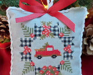 Christmas Wreaths 2023 Cross Stitch Pattern by Twin Peak Primitives - Premium Pattern, Cross Stitch from Twin Peak Primitives - Just $30! Shop now at Crossed Hearts Needlework & Design