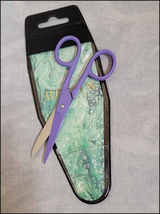 Purple Epoxy 4.5" Embroidery Scissors by Bohin France - Premium Embroidery Scissors from Bohin France - Just $35! Shop now at Crossed Hearts Needlework & Design