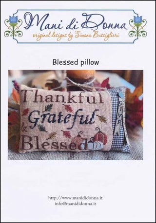 Blessed Pillow Cross Stitch Pattern by Mani di Donna - Premium Pattern, Cross Stitch from Mani di Donna - Just $10! Shop now at Crossed Hearts Needlework & Design