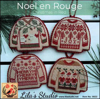 Noel en Rouge Cross Stitch Pattern by Lila's Studio - Premium Pattern, Cross Stitch from Lila's Studio - Just $14! Shop now at Crossed Hearts Needlework & Design