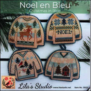 Noel en Bleu Cross Stitch Pattern by Lila's Studio - Premium Pattern, Cross Stitch from Lila's Studio - Just $14! Shop now at Crossed Hearts Needlework & Design