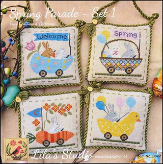 Spring Parade - Set 1 Cross Stitch Pattern by Lila's Studio - Premium Pattern, Cross Stitch from Lila's Studio - Just $14! Shop now at Crossed Hearts Needlework & Design