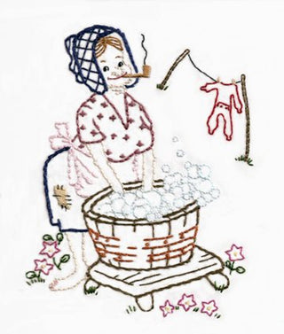 Hillbilly Doin's #3761  Vintage Embroidery Iron-On Transfer Pattern by Aunt Martha's® - Premium Transfer Patterns from Aunt Martha's® - Just $2.25! Shop now at Crossed Hearts Needlework & Design