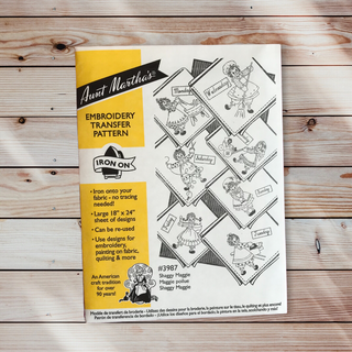 Shaggy Maggie #3987 Vintage Embroidery Iron-on Transfer Pattern Aunt Martha's® - Premium Transfer Patterns from Aunt Martha's® - Just $2.25! Shop now at Crossed Hearts Needlework & Design