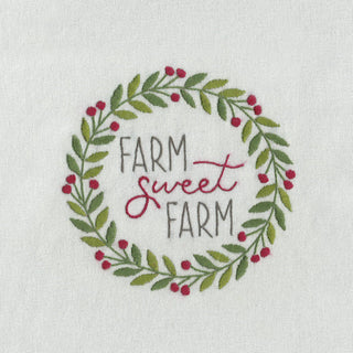 Christmas on the Farm #4039 Vintage Embroidery Iron-On Transfer Pattern by Aunt Martha's® - Premium Transfer Patterns from Aunt Martha's® - Just $2.25! Shop now at Crossed Hearts Needlework & Design