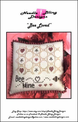 Bee Loved Cross Stitch Pattern by Needle Bling Designs - Premium Pattern, Cross Stitch from Needle Bling Designs - Just $10! Shop now at Crossed Hearts Needlework & Design