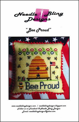 Bee Series: Bee Proud Cross Stitch Pattern - Premium Pattern, Cross Stitch from Needle Bling Designs - Just $8! Shop now at Crossed Hearts Needlework & Design