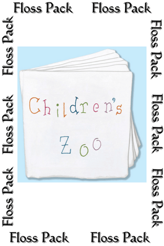 Children's Zoo Stamped Cloth Nursery Books Kit - FLOSS PACK - Premium  from FLOSS PACK - Just $13.86! Shop now at Crossed Hearts Needlework & Design