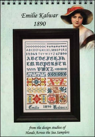 Emilie Kalwar 1890 Cross Stitch Pattern by Hands Across the Sea Samplers - Premium Pattern, Cross Stitch from Hands Across the Sea Samplers - Just $31! Shop now at Crossed Hearts Needlework & Design