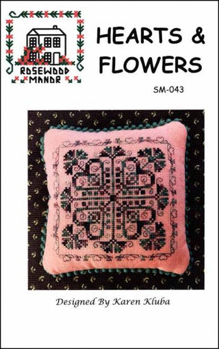 Hearts and Flowers Counted Cross Stitch Pattern *NEW* - Premium Pattern, Cross Stitch from Rosewood Manor - Just $7.50! Shop now at Crossed Hearts Needlework & Design