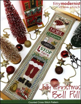 Jolly Christmas Bellpull Cross Stitch Pattern by Tiny Modernist - Premium Pattern, Cross Stitch from Tiny Modernist - Just $12! Shop now at Crossed Hearts Needlework & Design