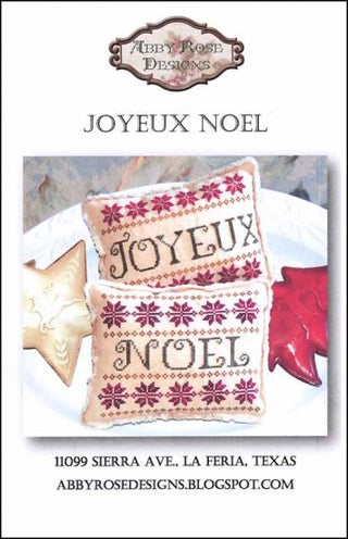 Joyeux Noel Cross Stitch Pattern by Abby Rose Designs - Premium Pattern, Cross Stitch from Abby Rose Designs - Just $9! Shop now at Crossed Hearts Needlework & Design