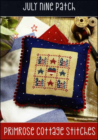 July Nine Patch: Lindsey's Nine Patch Series Cross Stitch Pattern by Primrose Cottage Stitches - Premium Pattern, Cross Stitch from Primrose Cottage Stitches - Just $6! Shop now at Crossed Hearts Needlework & Design