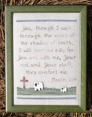 Psalm 23 Counted Cross Stitch Pattern - Premium Pattern, Cross Stitch from My Big Toe Designs™ - Just $8! Shop now at Crossed Hearts Needlework & Design