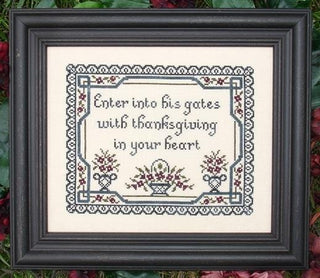 Enter His Gates Cross Stitch Pattern by My Big Toe Designs - Premium Pattern, Cross Stitch from My Big Toe Designs™ - Just $8! Shop now at Crossed Hearts Needlework & Design