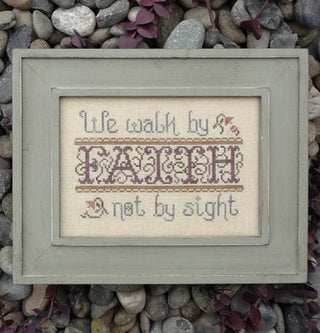 Walk by Faith Counted Cross Stitch Pattern - Premium Pattern, Cross Stitch from My Big Toe Designs™ - Just $8! Shop now at Crossed Hearts Needlework & Design