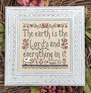 The Earth is the Lord's Cross Stitch Pattern by My Big Toe Designs™ - Premium Pattern, Cross Stitch from My Big Toe Designs™ - Just $8! Shop now at Crossed Hearts Needlework & Design