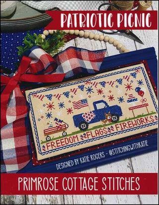 Patriotic Picnic Cross Stitch Pattern by Primrose Cottage Stitches - Premium Pattern, Cross Stitch from Primrose Cottage Stitches - Just $14! Shop now at Crossed Hearts Needlework & Design