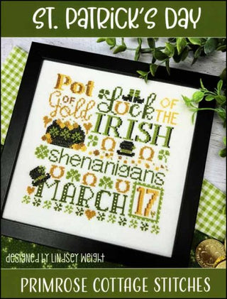 St. Patrick's Day Cross Stitch Pattern by Primrose Cottage Stitches - Premium Pattern, Cross Stitch from Primrose Cottage Stitches - Just $14! Shop now at Crossed Hearts Needlework & Design