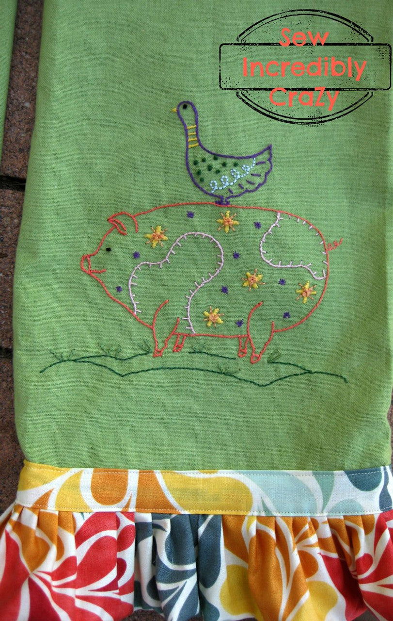 Stitcher's Revolution Folksy Farm Iron-On Embroidery Patterns SR23