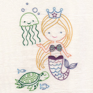 Mermaid Wishes Iron-on Embroidery Pattern SR32 by Stitcher's Revolution® - Premium Needlecraft Patterns from Stitcher's Revolution® - Just $4.25! Shop now at Crossed Hearts Needlework & Design