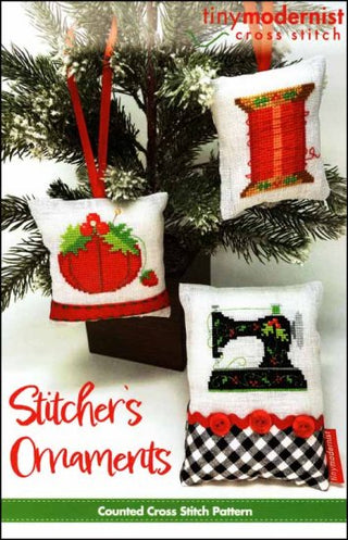 Stitcher's Ornaments Cross Stitch Pattern by Tiny Modernist - Premium Pattern, Cross Stitch from Tiny Modernist - Just $9! Shop now at Crossed Hearts Needlework & Design