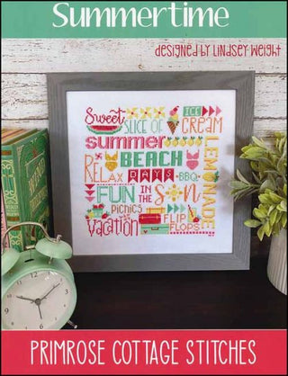 Summertime Cross Stitch Pattern by Primrose Cottage Stitches - Premium Pattern, Cross Stitch from Primrose Cottage Stitches - Just $14! Shop now at Crossed Hearts Needlework & Design