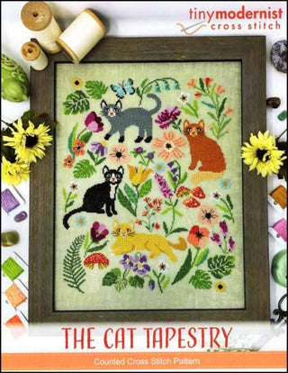 The Cat Tapestry Cross Stitch Pattern *NEW* - Premium Pattern, Cross Stitch from Tiny Modernist - Just $12! Shop now at Crossed Hearts Needlework & Design