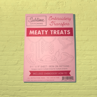 Meaty Treats Iron-On Embroidery Transfer Pattern by Sublime Stitching® - Premium Needlecraft Patterns from Sublime Stitching® LLC - Just $1! Shop now at Crossed Hearts Needlework & Design